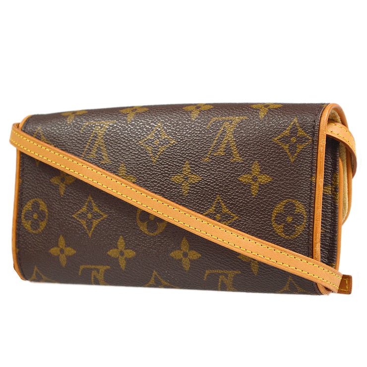 LOUIS VUITTON Twin GM Monogram Canvas Pochette Shoulder Bag