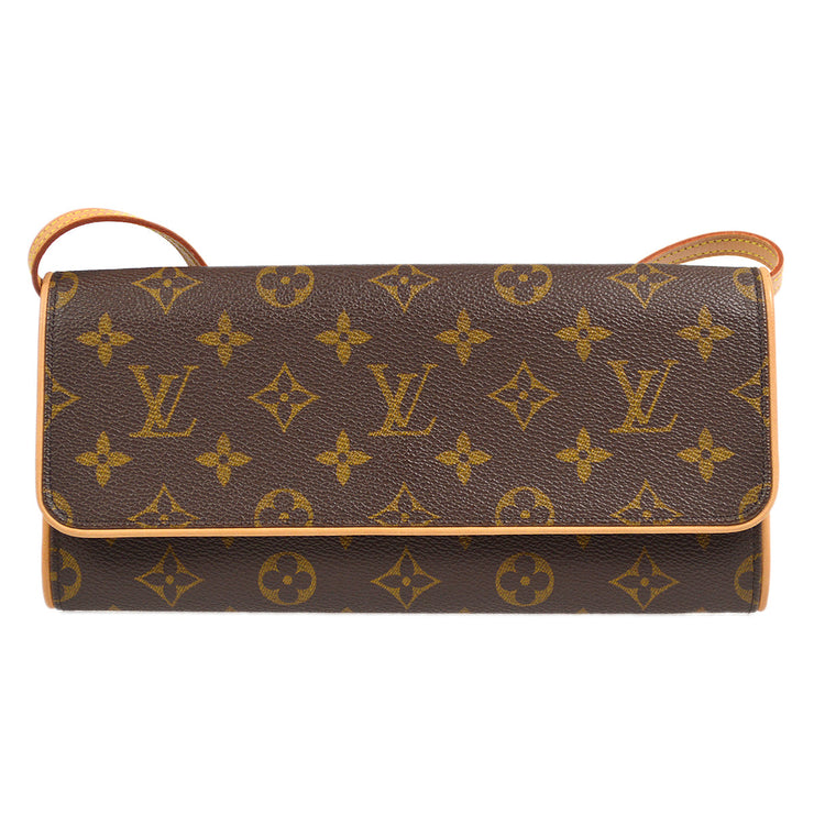 Louis Vuitton monogram twin pochette shoulder/ clutch bag