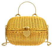 Chanel * 2004-2005 Heart Rattan Basket Chain Shoulder Bag