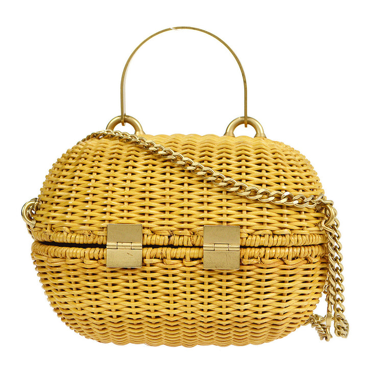 Chanel * 2004-2005 Heart Rattan Basket Chain Shoulder Bag