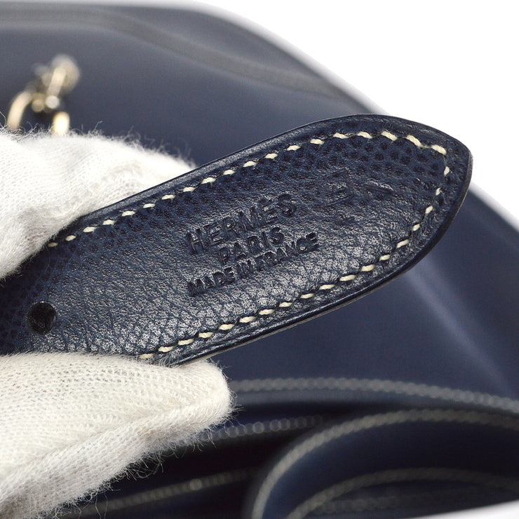 Hermes 2002 Trim 31 Shoulder Bag Lisse Navy Blue – AMORE Vintage Tokyo