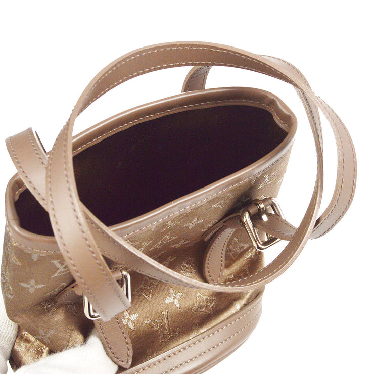 Louis Vuitton 2001 Little Bucket Handbag Gray Monogram Satin M92145 – AMORE  Vintage Tokyo