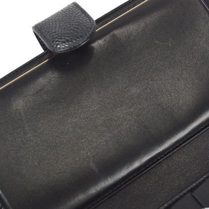 Chanel 2003-2004 Long Wallet Black Caviar