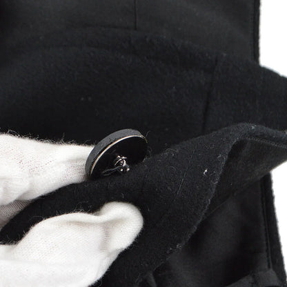 Chanel 2001 Fall buttoned A-line cashmere wrap skirt #34
