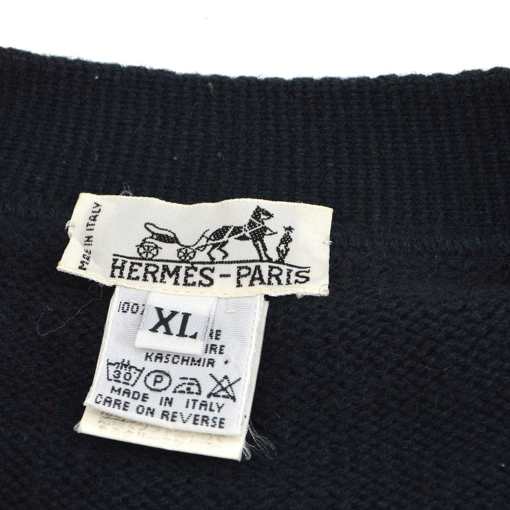 Hermes geometric pattern cashmere cardigan #XL