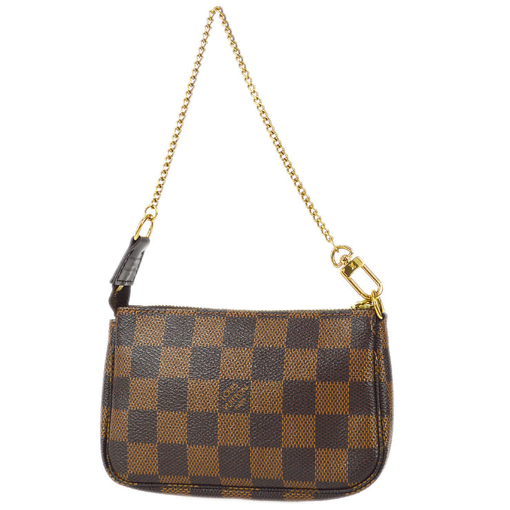 LOUIS VUITTON Mini Pochette Accessoires Pouch Damier Ebene T&B