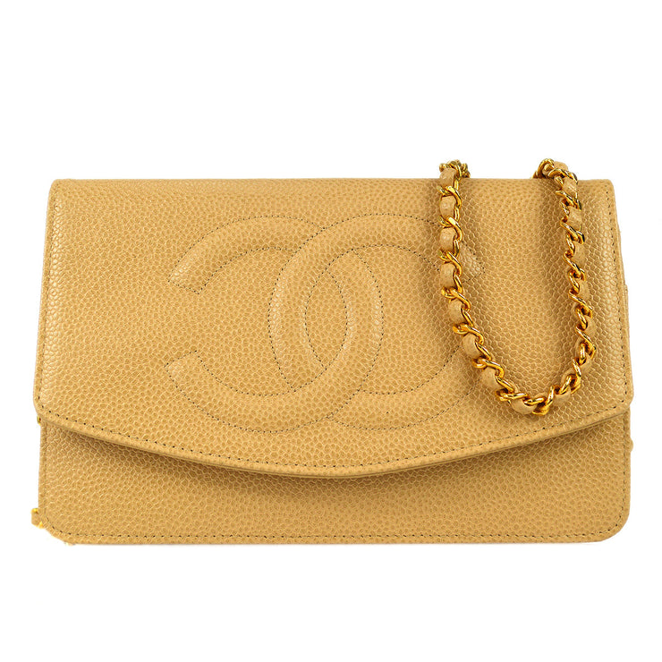 Chanel 1997-1999 Timeless Wallet on Chain WOC Beige Caviar – AMORE