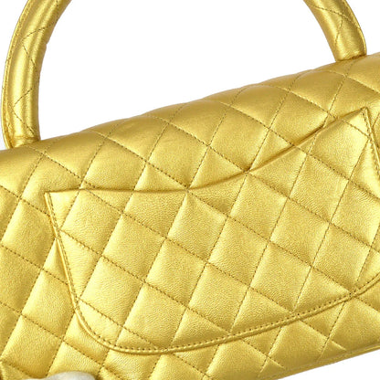 Chanel 1991-1994 Classic Flap Handbag Gold Lambskin