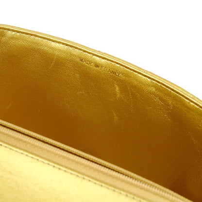 Chanel 1991-1994 Classic Flap Handbag Gold Lambskin