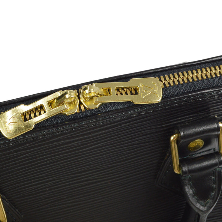 Louis Vuitton Alma PM Handbag Black EPI Leather Bag M52142 - Good