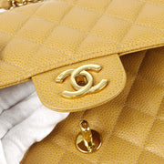 Chanel 2004-2005 Classic Double Flap Medium Beige Caviar