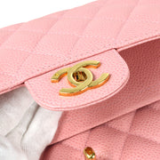 Chanel 2004-2005 Classic Double Flap Medium Pink Caviar