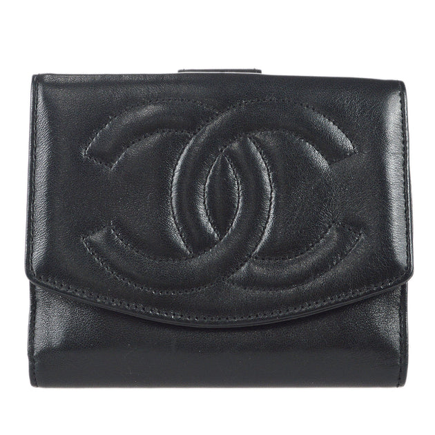 Chanel 1994-1996 Timeless Bifold Wallet Black Lambskin – AMORE Vintage Tokyo
