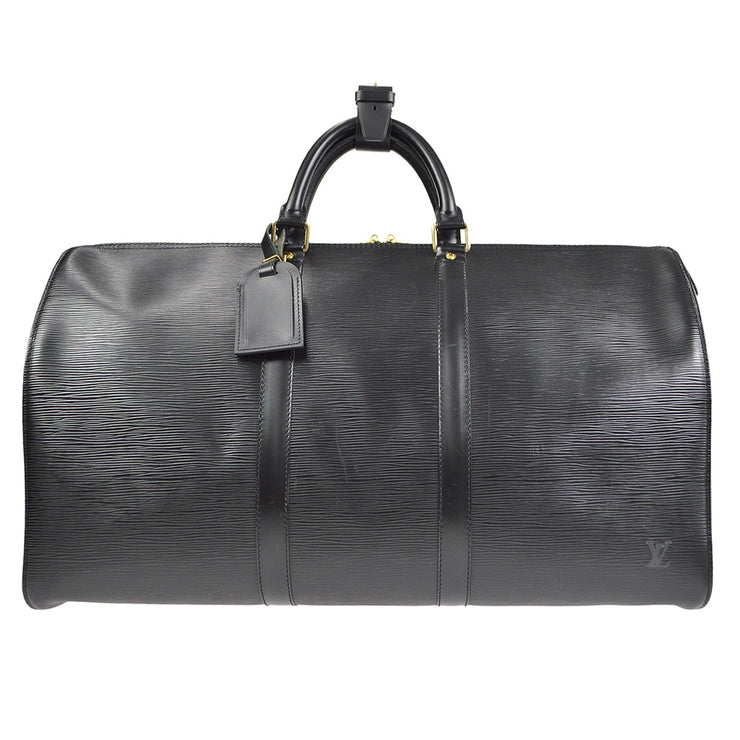 Louis Vuitton Black Epi Keepall 50