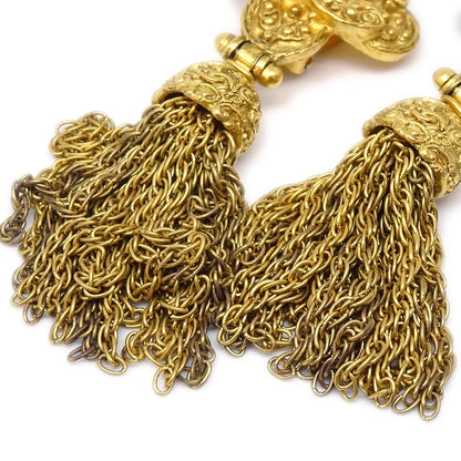 Chanel 1994 Filigree Earrings Clip-On Gold