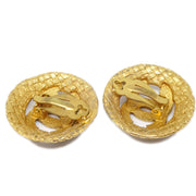 Chanel Button Earrings Gold Clip-On 29/2889