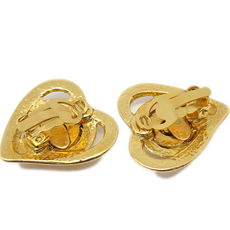 Chanel Heart Earrings Gold Clip-On 95P – AMORE Vintage Tokyo