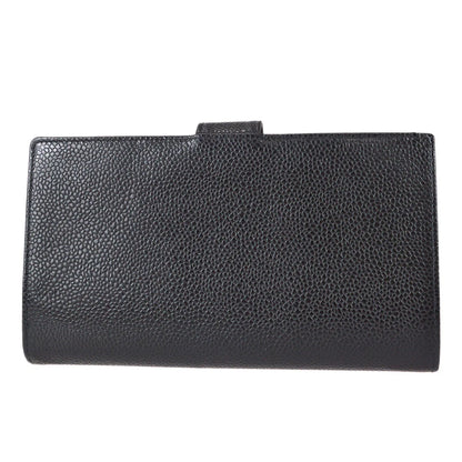 Chanel 2001-2003 Timeless Long Wallet Black Caviar