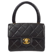 Chanel 1994 Classic Flap Handbag Micro Black Lambskin