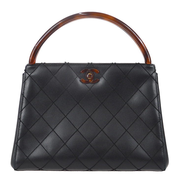 Chanel 1997-1999 Tortoiseshell Handbag Black Calfskin – AMORE Vintage Tokyo