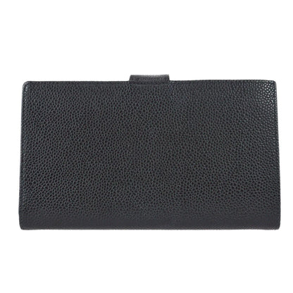 Chanel 2000-2001 Timeless Long Wallet Black Caviar