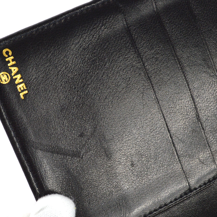 Chanel 2000-2001 Timeless Long Wallet Black Caviar
