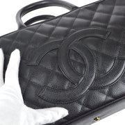 Chanel 2005-2006 Bowling Bag 37 Black Caviar