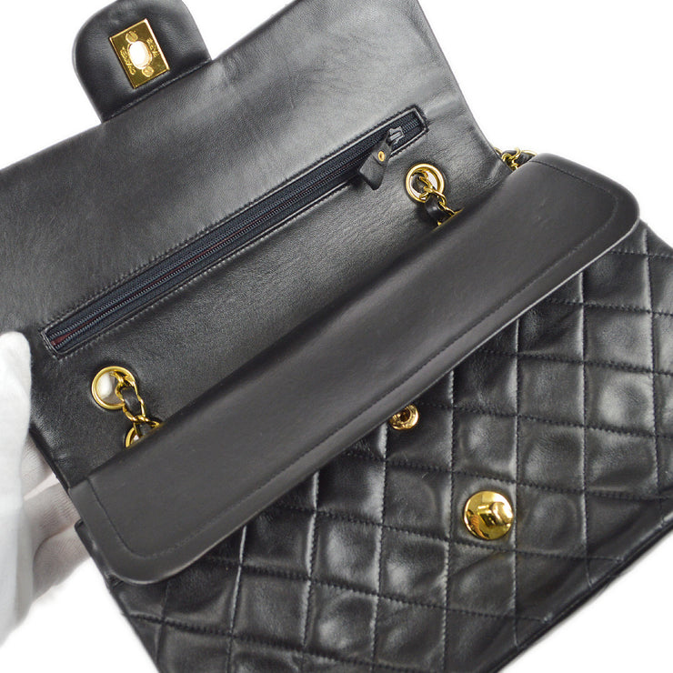 Chanel 1991-1994 Black Lambskin Medium Diana Flap Bag – AMORE