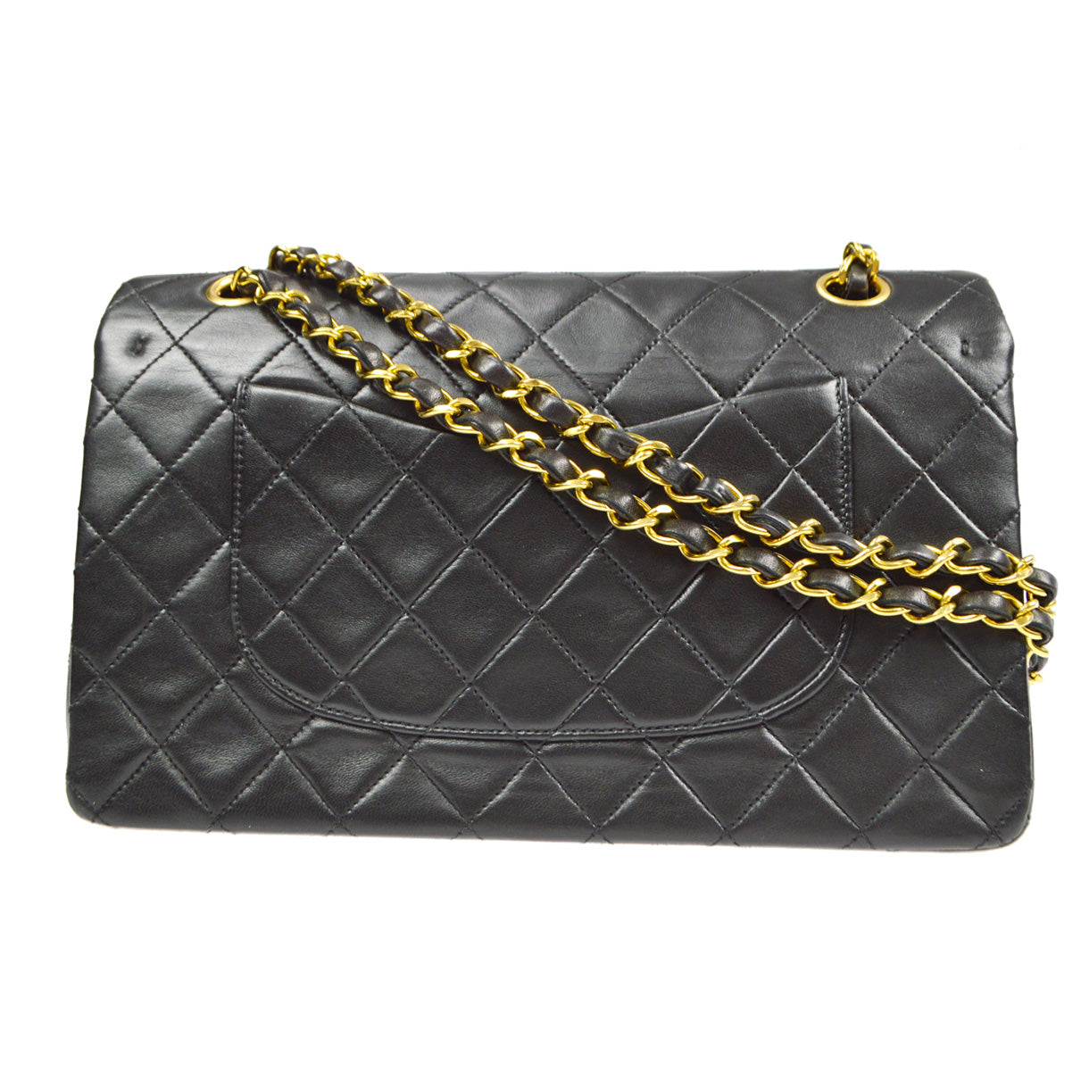 Chanel 1994-1996 Classic Double Flap Medium Black Lambskin