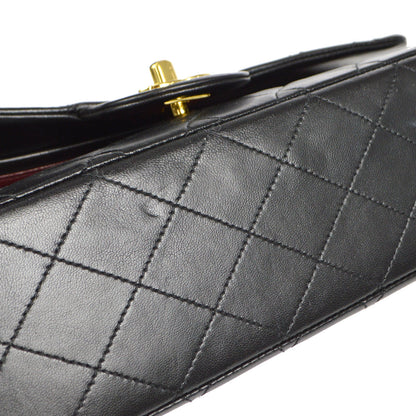 Chanel 1994-1996 Classic Double Flap Medium Black Lambskin