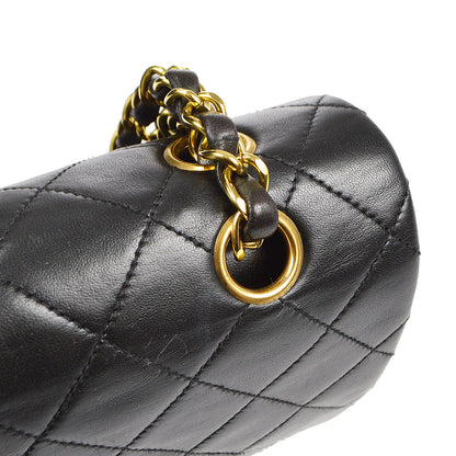 Chanel 1994-1996 Classic Double Flap Medium Black Lambskin