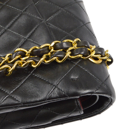 Chanel 1994-1996 Classic Double Flap Medium Black Lambskin