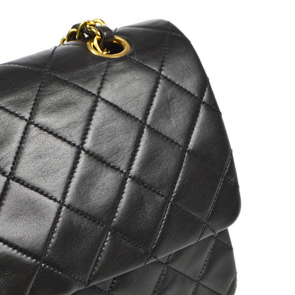 Chanel 1994-1996 Classic Double Flap Medium Black Lambskin