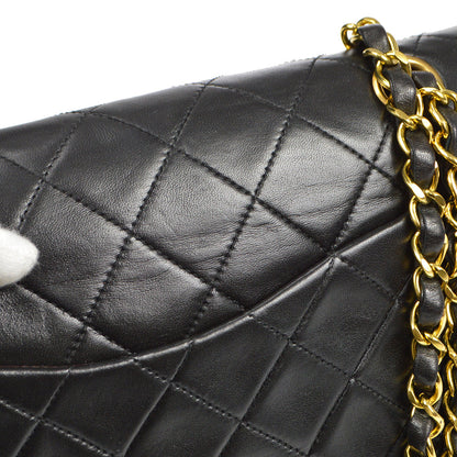 Chanel 1994-1996 Classic Double Flap Medium Black Lambskin
