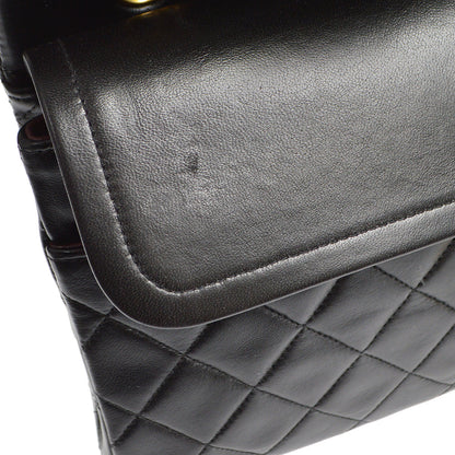 Chanel 1994-1996 Classic Double Flap Medium Black Lambskin