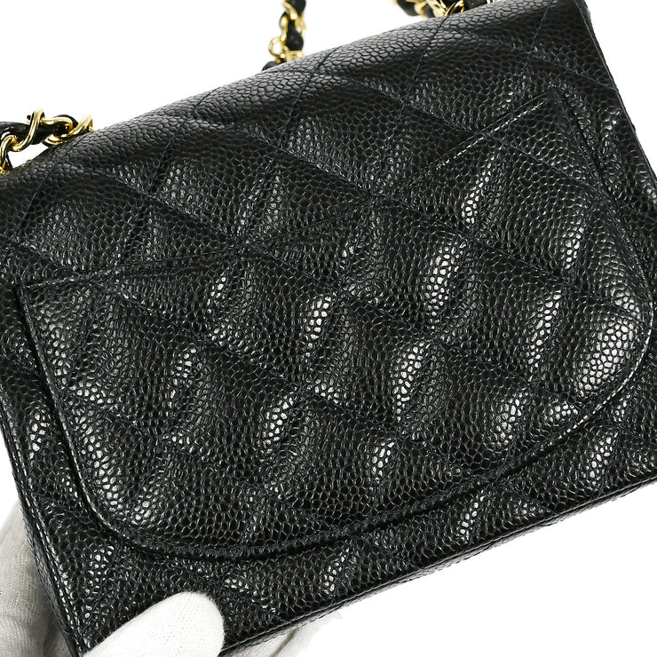 Chanel 2005-2006 Classic Flap Mini Square 17 Black Caviar – AMORE