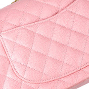 Chanel 2003-2004 Classic Double Flap Medium Pink Caviar
