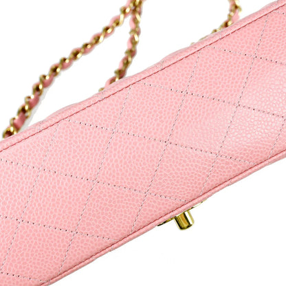 Chanel 2003-2004 Classic Double Flap Medium Pink Caviar
