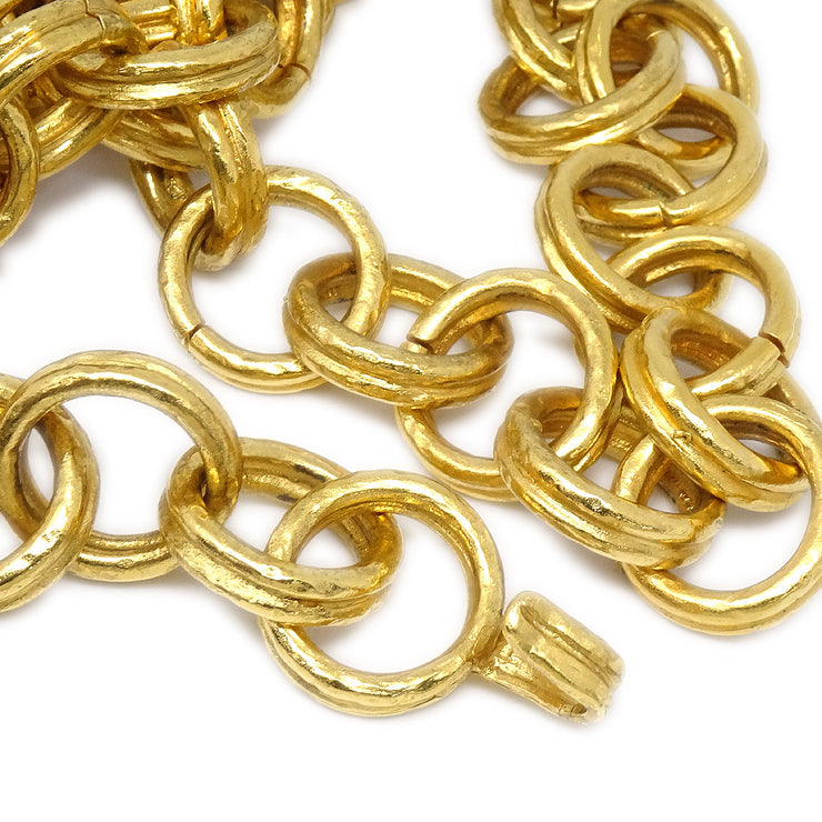 Chanel 1994 Spring Cross CC Charm Gold Chain Belt