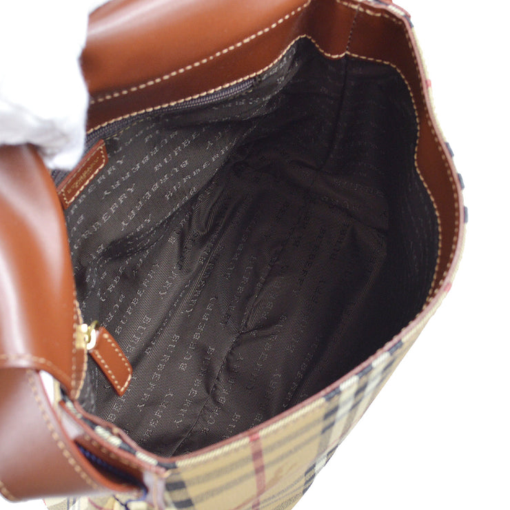 Burberry Beige House Check PVC Pochette Shoulder Bag