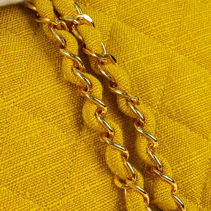 Chanel * 1991-1994 Diana Small Yellow Linen