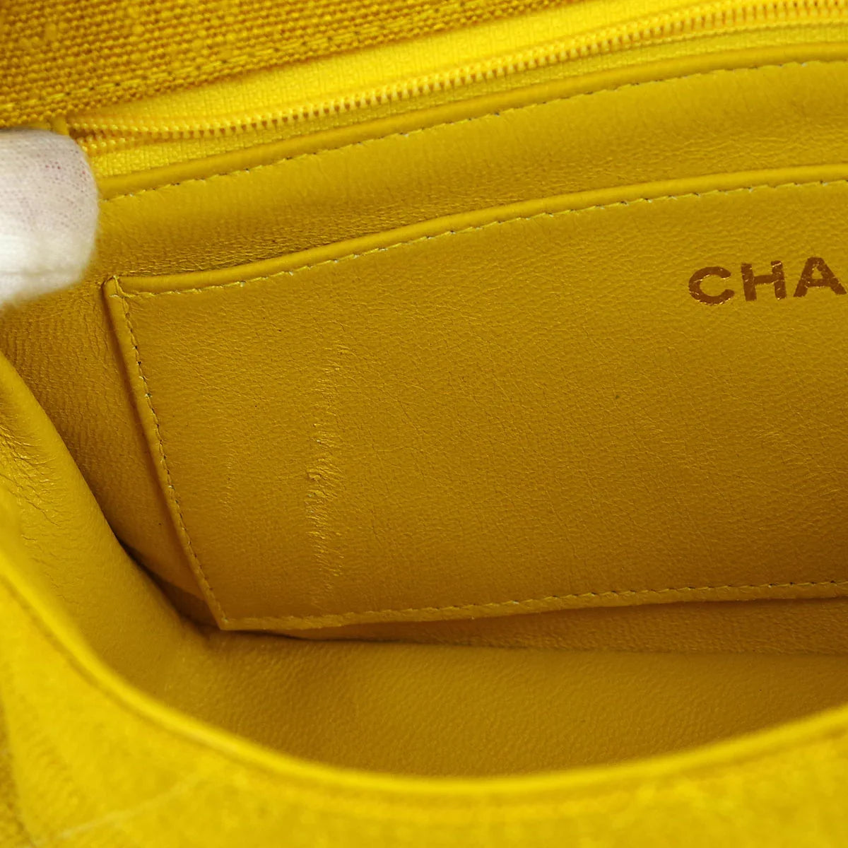 Chanel * 1991-1994 Diana Small Yellow Linen