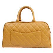 Chanel 2003-2004 Bowling Bag 37 Beige Caviar