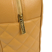 Chanel 2003-2004 Bowling Bag 37 Beige Caviar