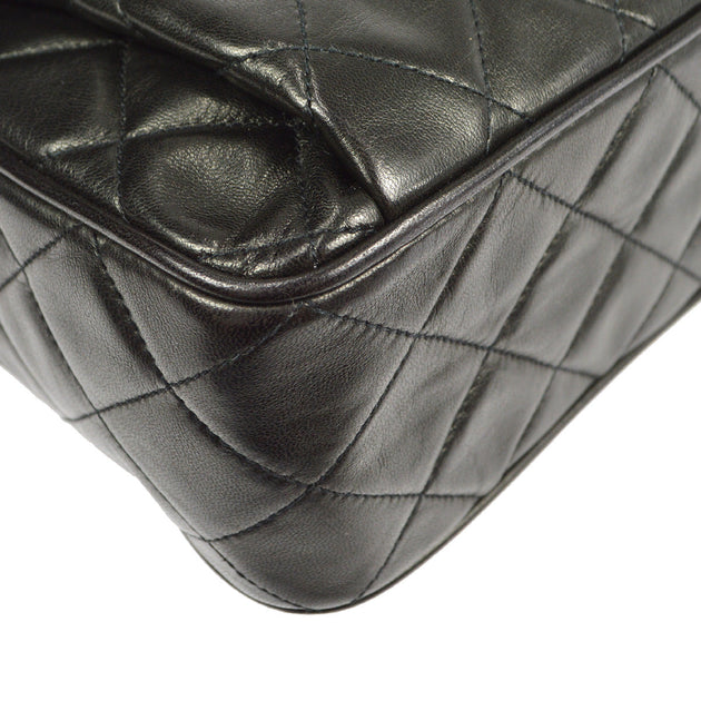 Chanel 1991-1994 Pocket Camera Bag Large Black Lambskin – AMORE