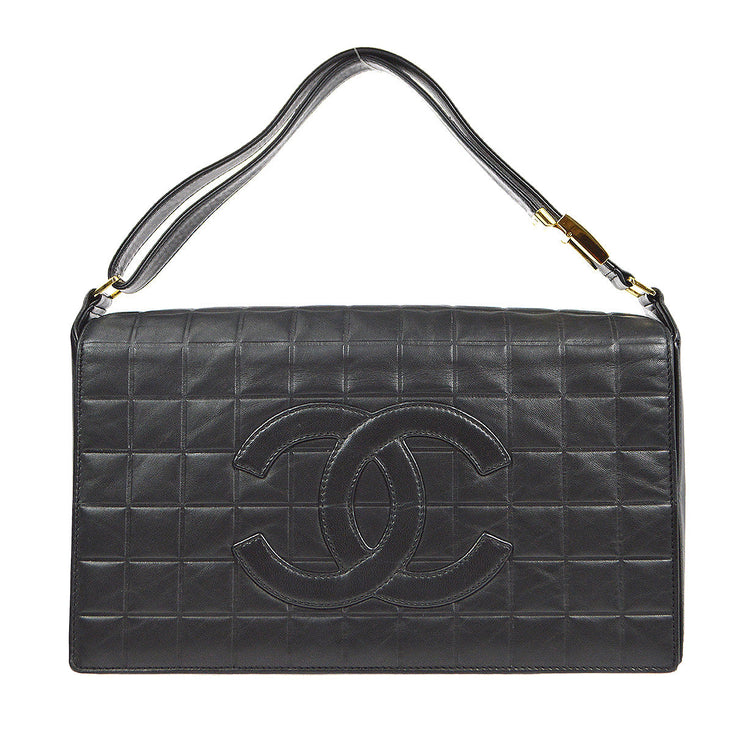 Chanel 2001-2003 Choco Bar Shoulder Bag Black Lambskin – AMORE Vintage Tokyo