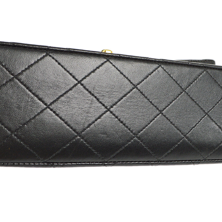Chanel 1994-1996 Classic Double Flap Medium Black Lambskin