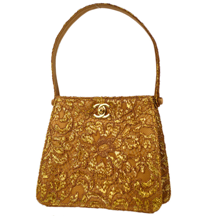 vintage gold chanel bag