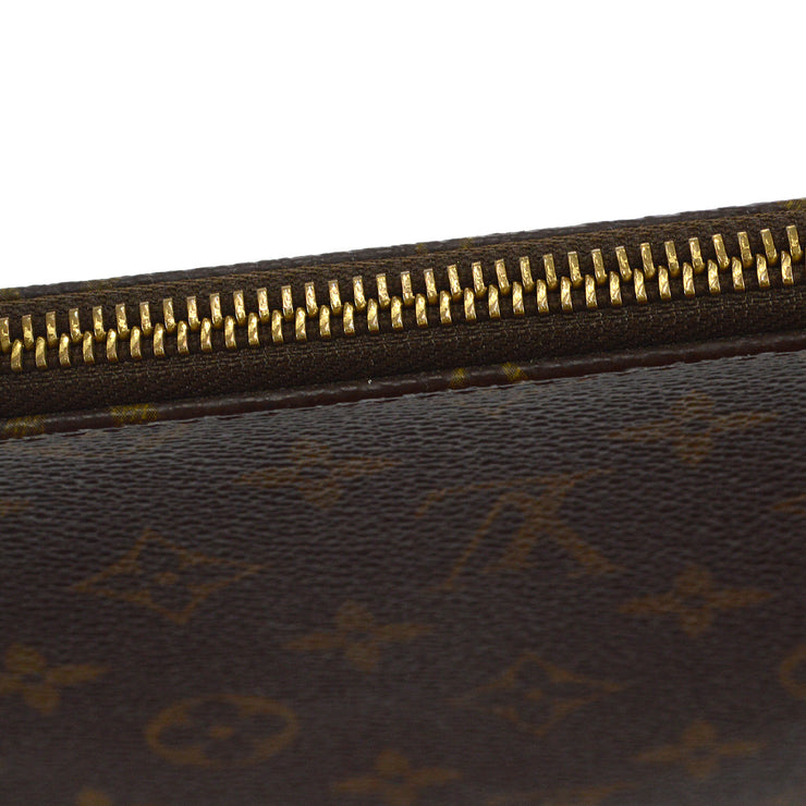 Authentic Louis Vuitton Monogram Poche Documents Zip Case M53456
