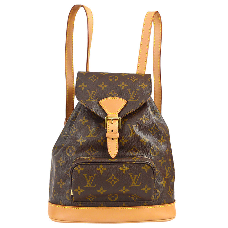 Louis Vuitton Montsouris MM M51136 Monogram Canvas Backpack Brown